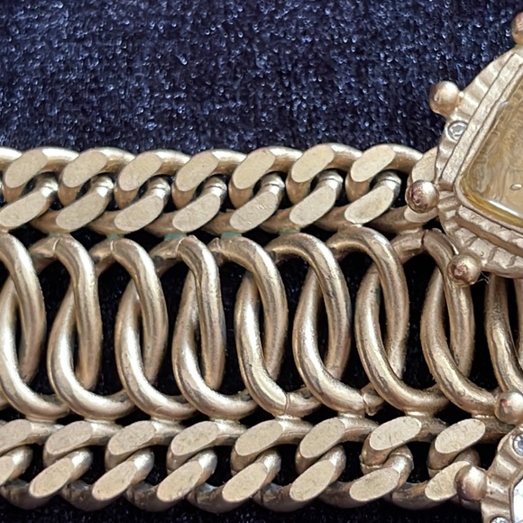 Chanel vintage logo  jewel chain link cuff bracelet - Picture 12 of 14